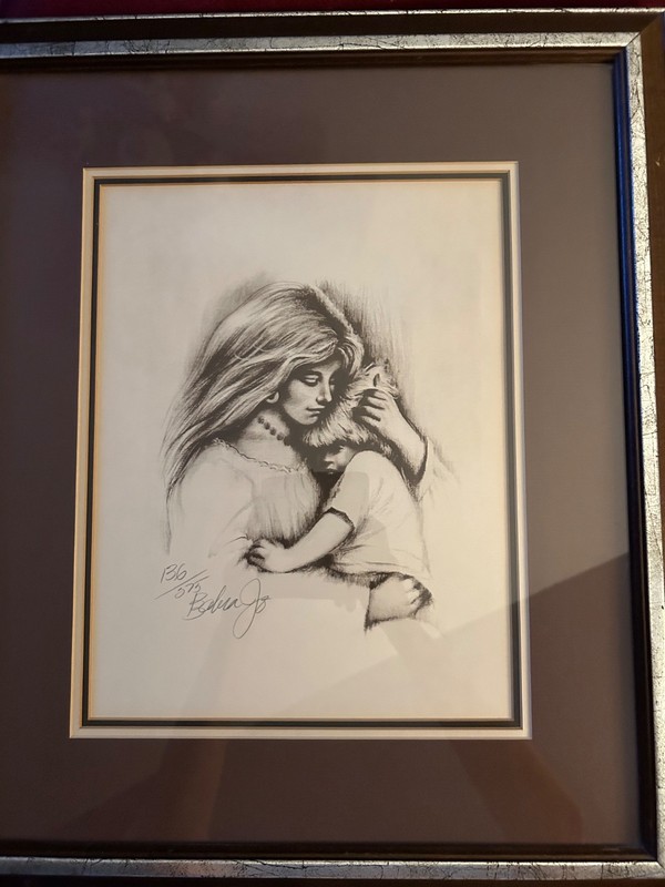 HAND SIGNED Barbara Jo «Caress» Serigraph – Limited Edition #136/375 w/ COA