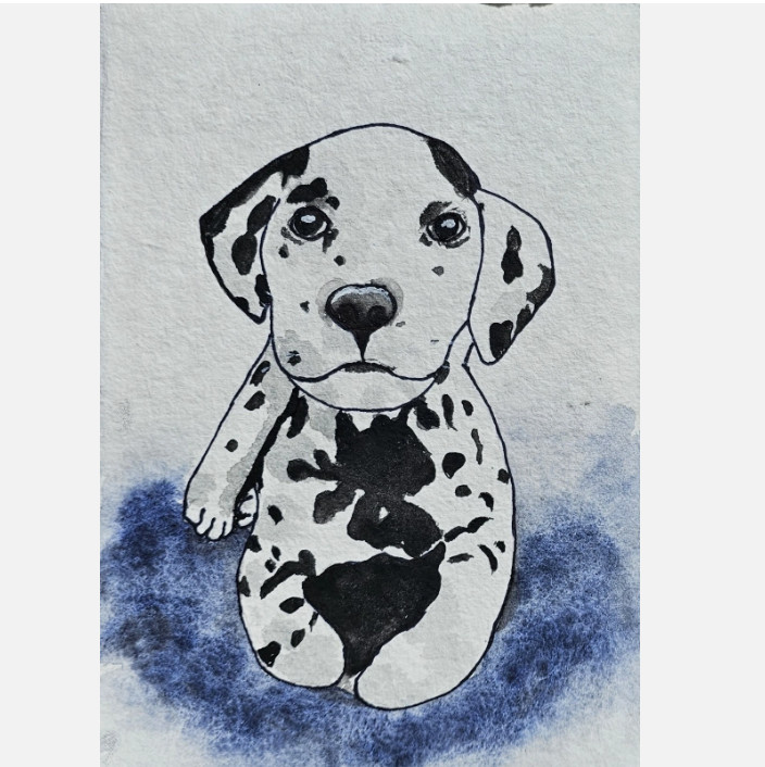 Dalmatian Watercolor Pet Portrait Capture the Playful Spirit of Your Dog Puppy