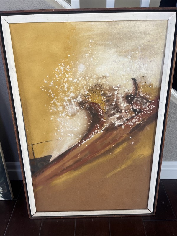 Hal Akins, «the Wedge» California Wave Surfing Original by Artist