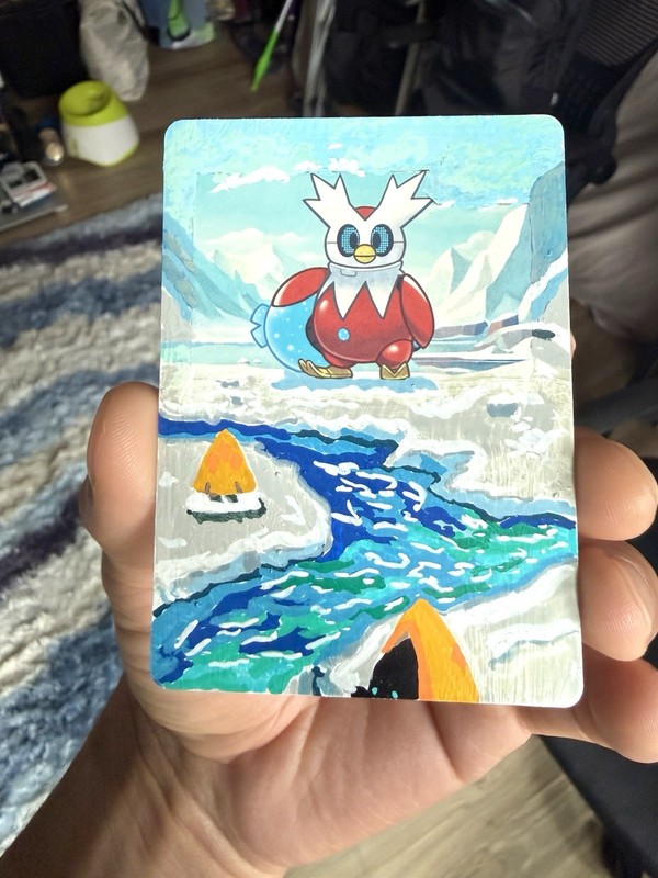 Pokemon ACEO Original Handmade Artwork Iron Bundle TCG Acrylic