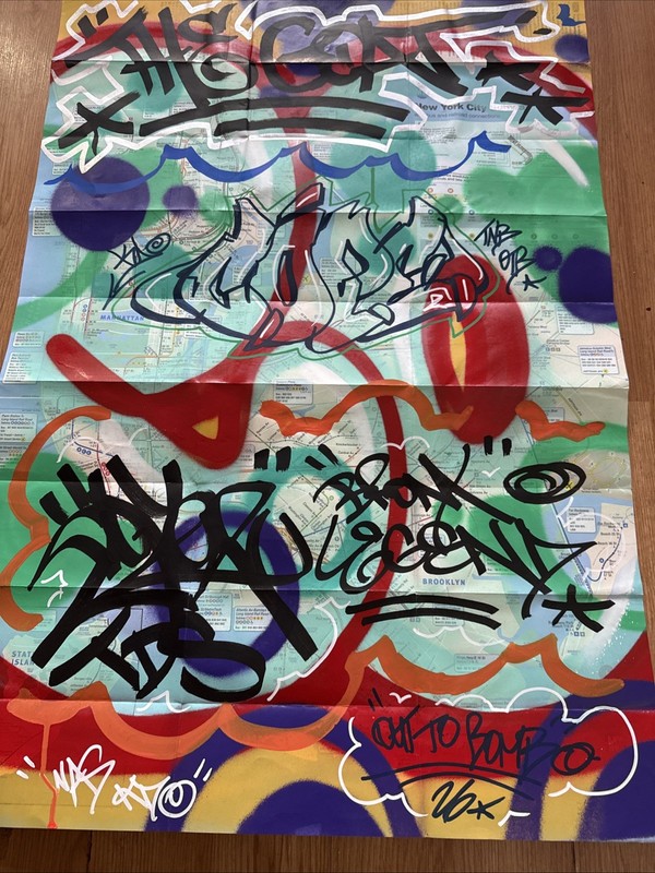 graffiti art original signed Nyc Map COPE2 2026