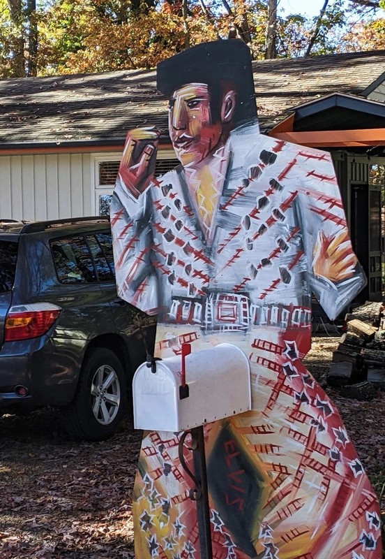 2 Steve Keene Elvis Paintings 7ft. And Large Black And White