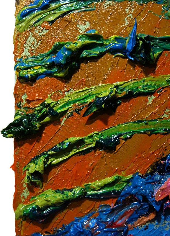ORIGINAL OIL█PAINTING VINTAGE ART█SIGNED IMPRESSIONIST POP█ABSTRACT MODERN DECO█ gallery