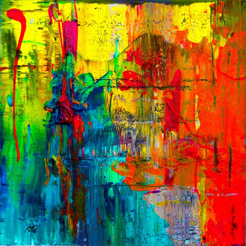 Abstract Dream Expressive 100×100 Acrylic Glass Picture/Loft/Glass/Pop Art/Modern Art