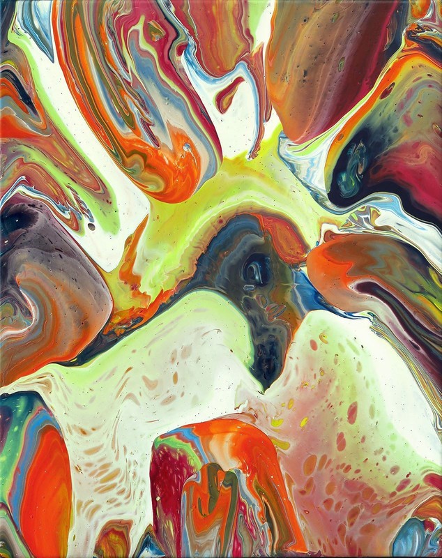 Pouring Art Acrylic Painting Fluid Painting Painting Abstract Original Picture Color17