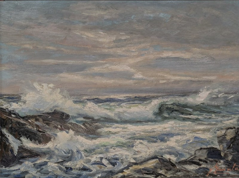 JOSEPH GIUNTA, ATLANTIC OCEAN, OIL/PANEL, 12» X 16», PAINTING PAINTING