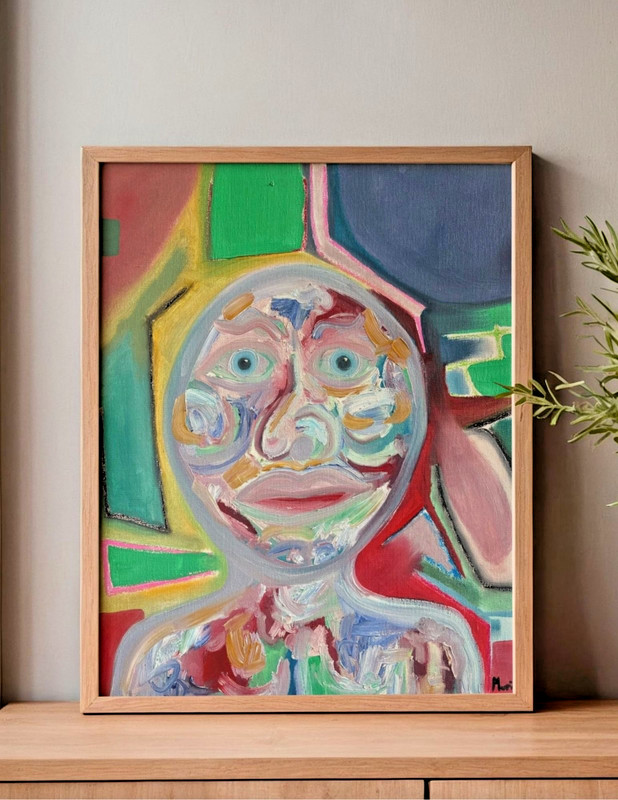 Original Murillo Painting, "Who Am I Today?", Oil on Canvas, 16x20", Signed gallery