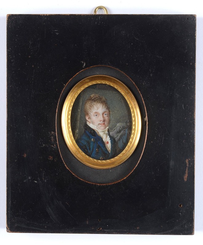 Anne Gastellier «Portrait of French artist Baron Antoine-Jean Gros», miniature