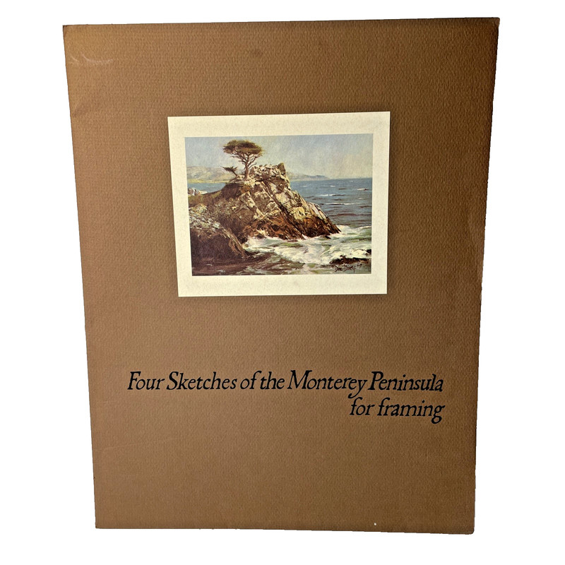 1969 Don Davey Set of 4-Pacific Coast Monterey Seascapes Portfolio Calif. Carmel gallery