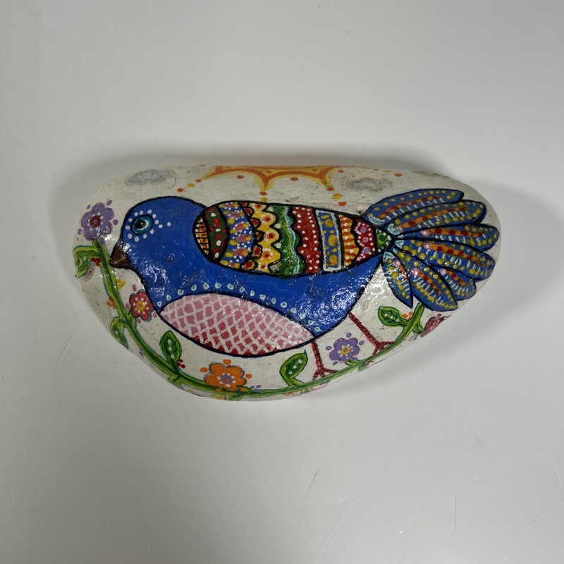 Painted rock with acrylic painting/ Sealed with Art Resin