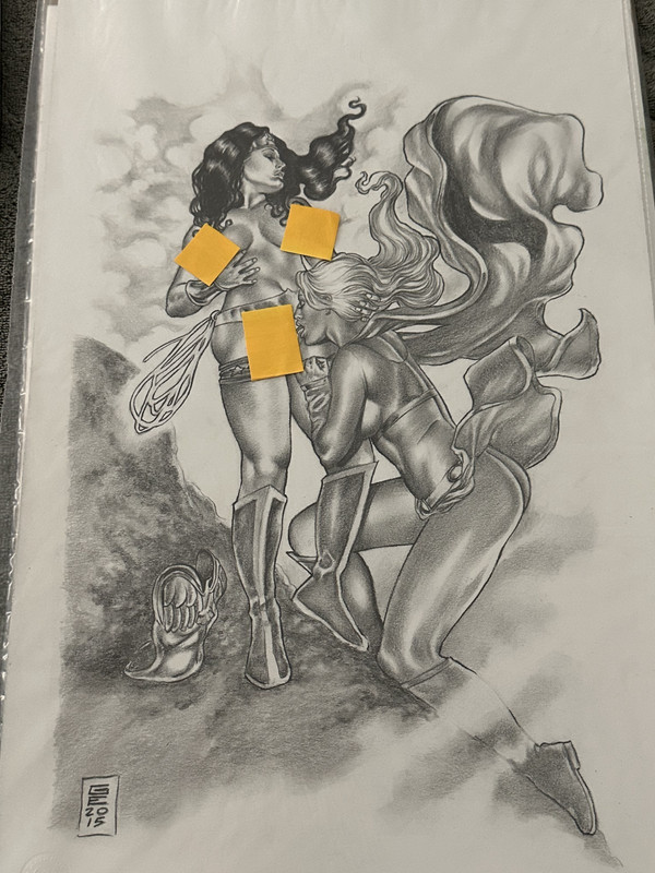 Gene Espy (GE) Art — Pencil and Shading — Nude — Wonder Woman / Supergirl