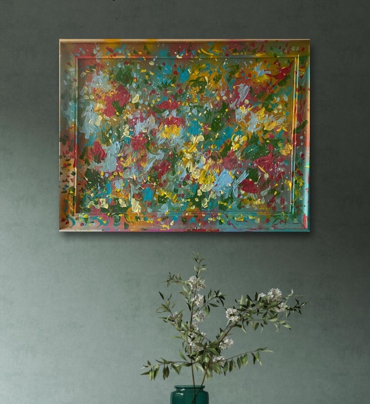 Colourful Floral Abstract Impressionist Painting Large Art On Canvas Modern Art