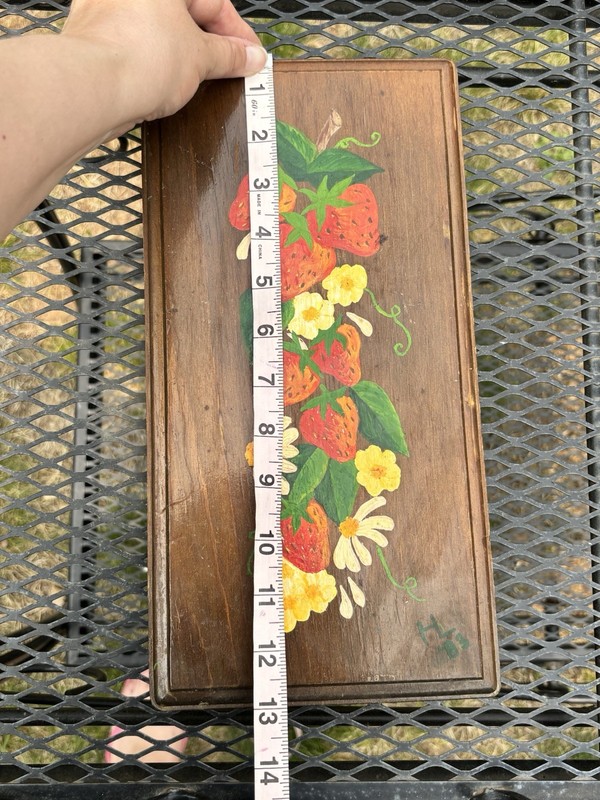 Vintage Hand Painted Strawberry & Flower Art Work Vintage Set Of 2 Cottage Core gallery