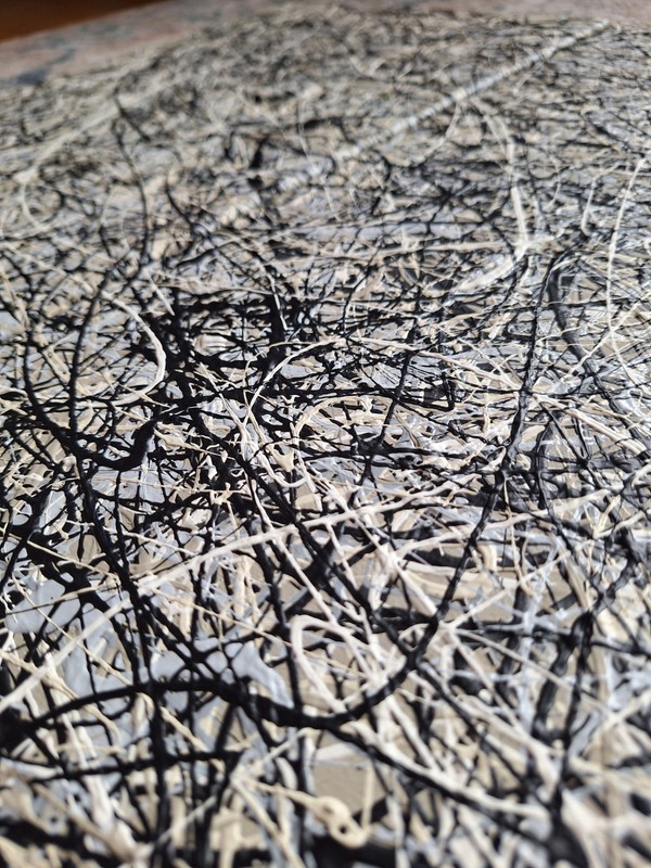 Original Abstract Action Painting jackson pollock style Set Of Two 12x24 gallery