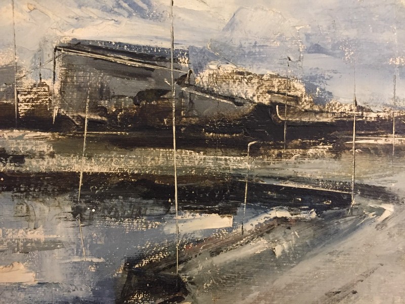 "Venetian Harbor" Sergio Gaggetta, Italian Futurist, shop Studio TORNO gallery