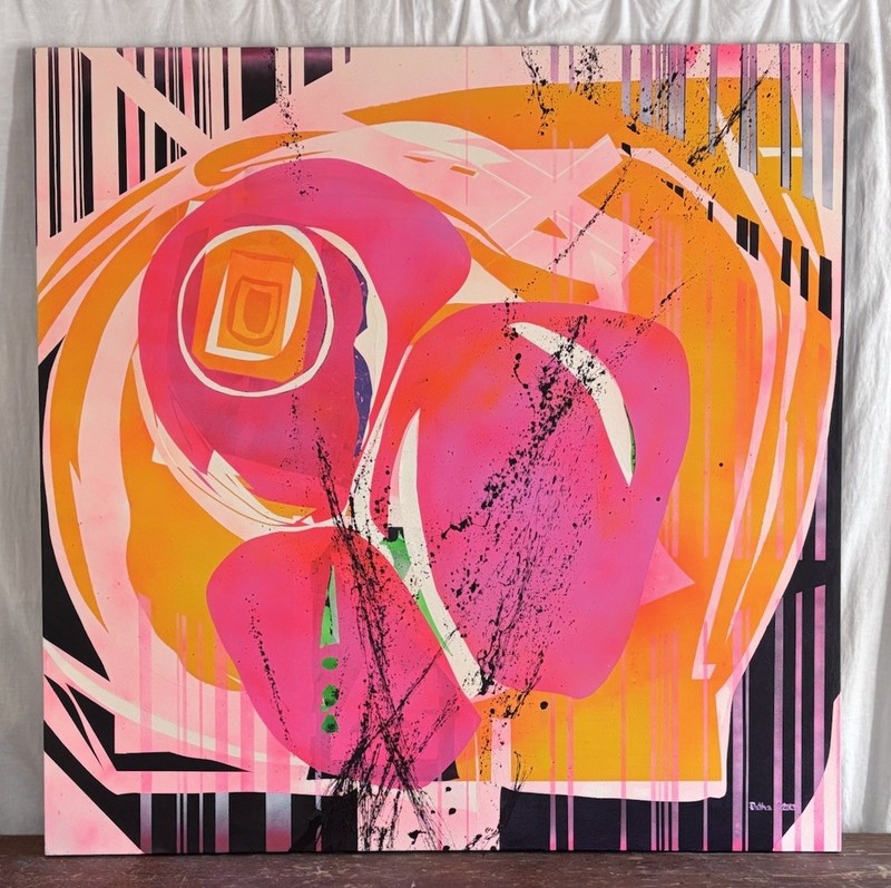 Camille Patha “Punch” 60x 60” Painting Feature Tacoma Art Museum Book Cover gallery