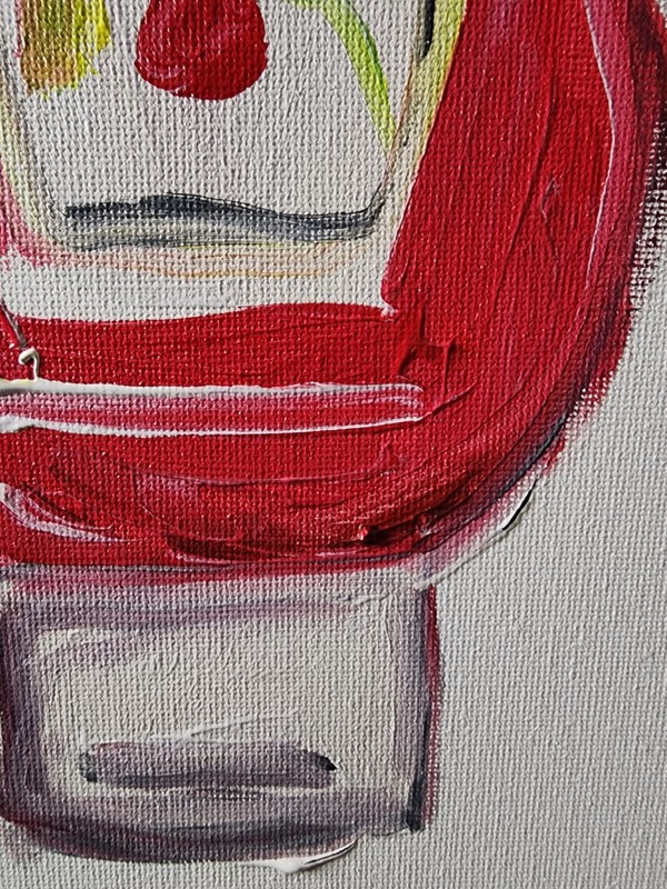 Aleph Original Art Ketchup 14x11 Abstract Expressionist Original Painting Canvas gallery