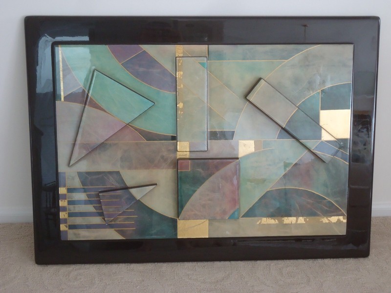 ABSTRACT ACRYLIC LACQUER Empire Art Products Co. Art Deco Vintage gallery