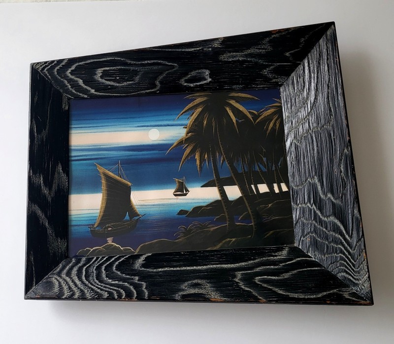 James Gibon(esque) Mysterious Moonlit Skies and Chinese Trading Sail Ships MCM