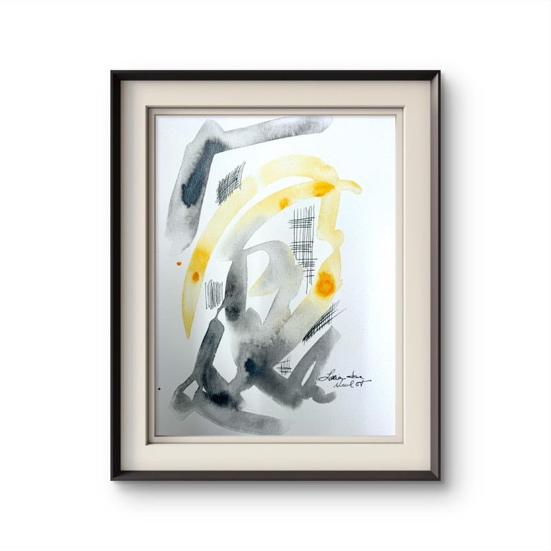Abstract Non-Objective 9″x12″Original Acrylic Paper Expressionism Home Decor Art