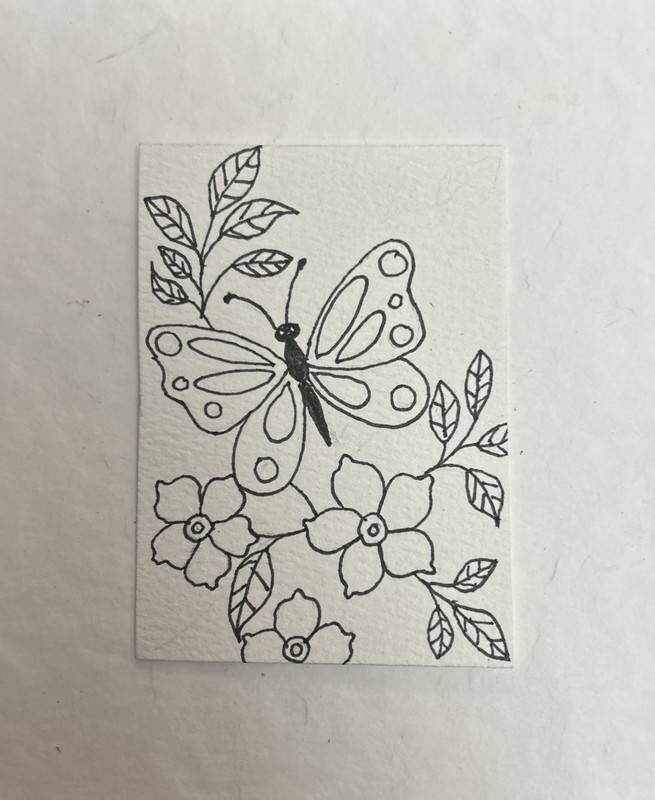 ACEO ‘Colour Me In’ ACEO Trading Cards 2.5X3.5”
