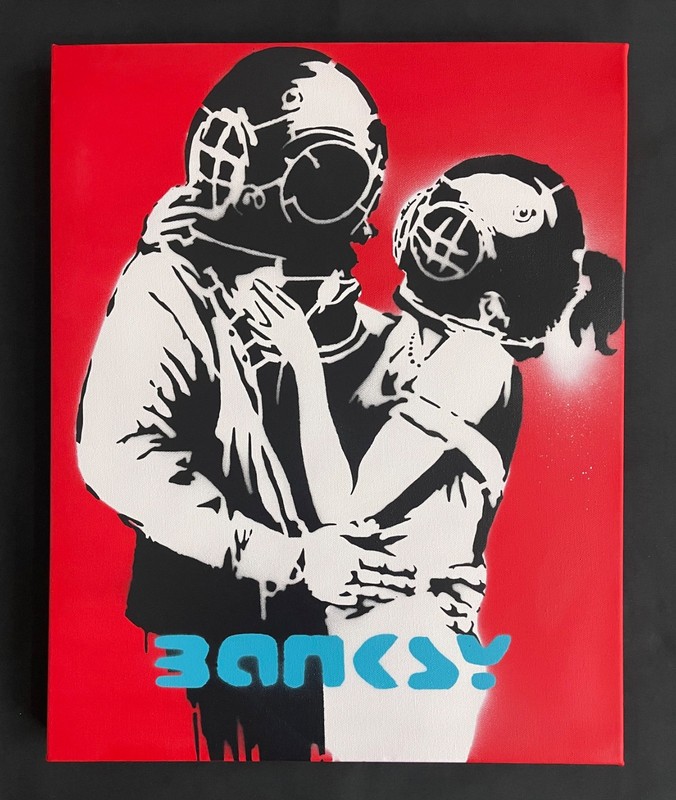 Banksy Rare Large Dismaland Painting 2015 with paperwork