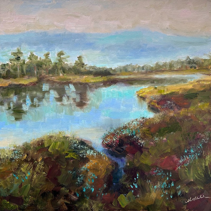 Florida Everglades Painting Original Oil Landscape 12×12 by Muura