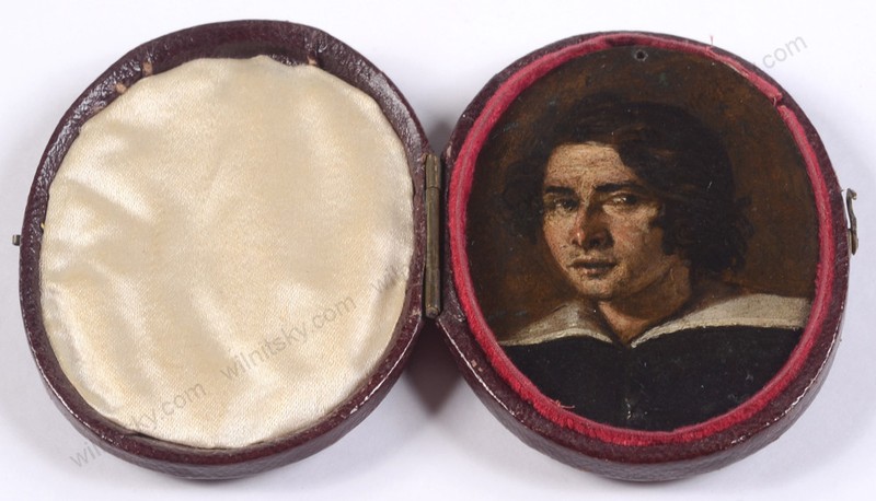 «Portrait of a young man», Spanish oil on copper miniature, 1620/30