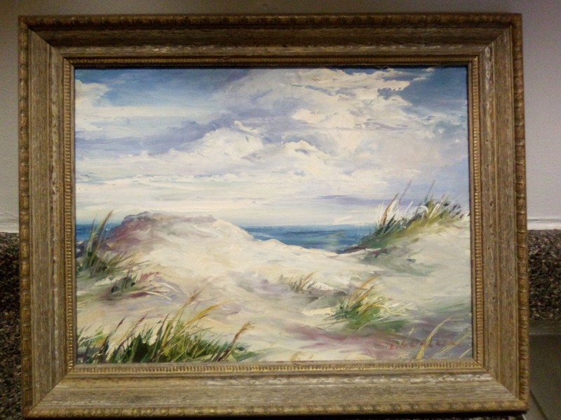 Landscape Oil Painting Eddie Amelia Walker, Texan Artist Texas Coastline