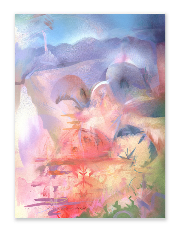 Contemporary Fine Art by Nick Justinian -Signed Original, TSW17, Southwest Art