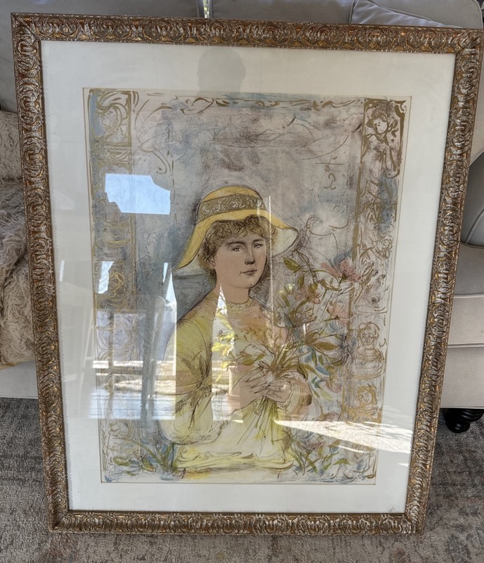Signed Edna Hibel Painting
