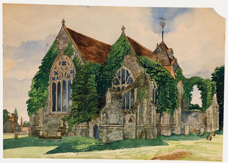 T.F. Wadmore – Mid 20th Century Watercolour, Church of Saint Thomas