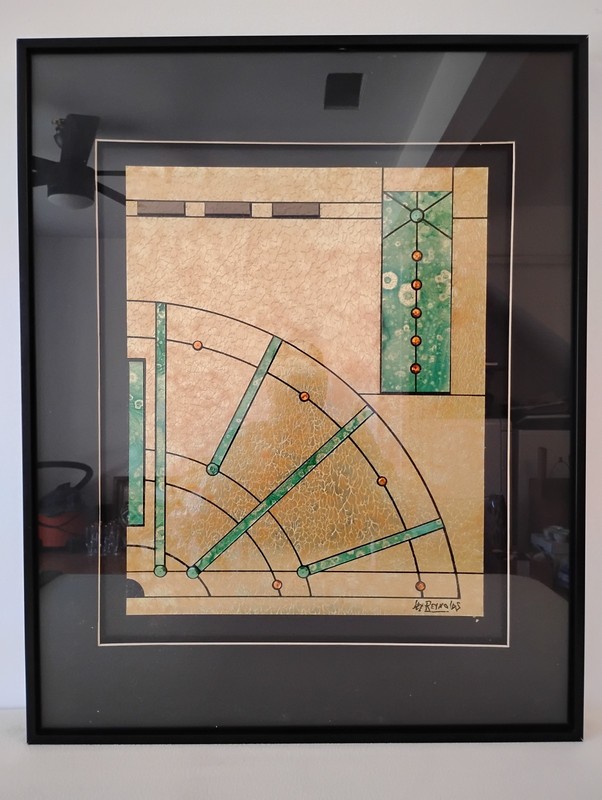 Rare Mid Century Modern Lee Reynolds Abstract Vanguard Studios Signed & Framed.