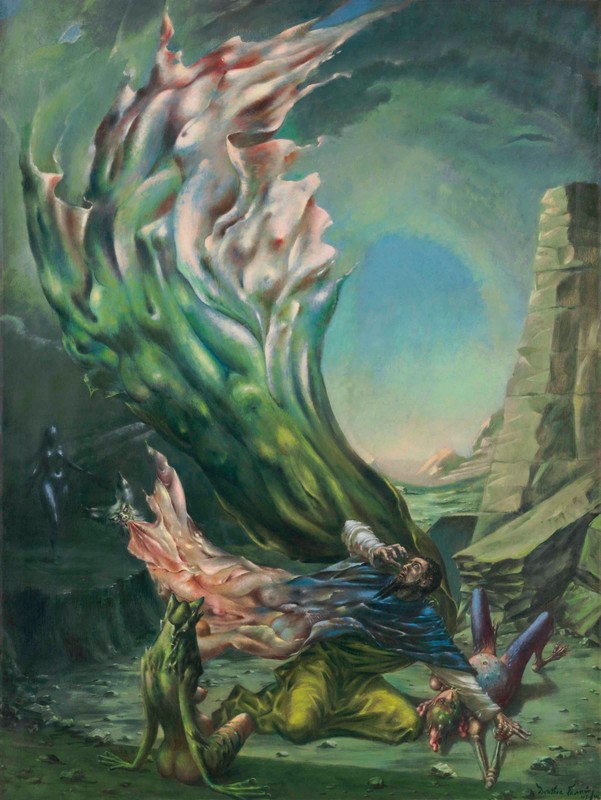 Dorothea Tanning (Handmade)  Signed Oil Painting on Canvas 16×24 Surrealism ..
