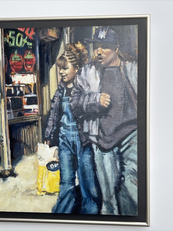 CONTEMPORARY PORTRAIT PAINTING AMERICAN REGIONALISM URBAN STREET SCENE STORES gallery