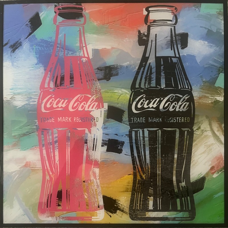 Coca cola 12 by 12 artwork on canvas, office,family rooms, apartments, etc