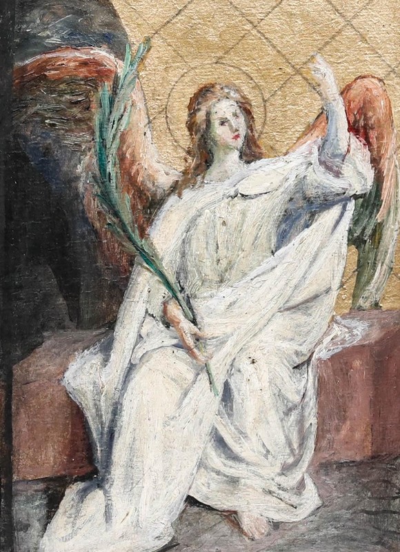 Sebastian Wirsching (b.1846) - Framed Early 20th Century Oil, The Angel gallery