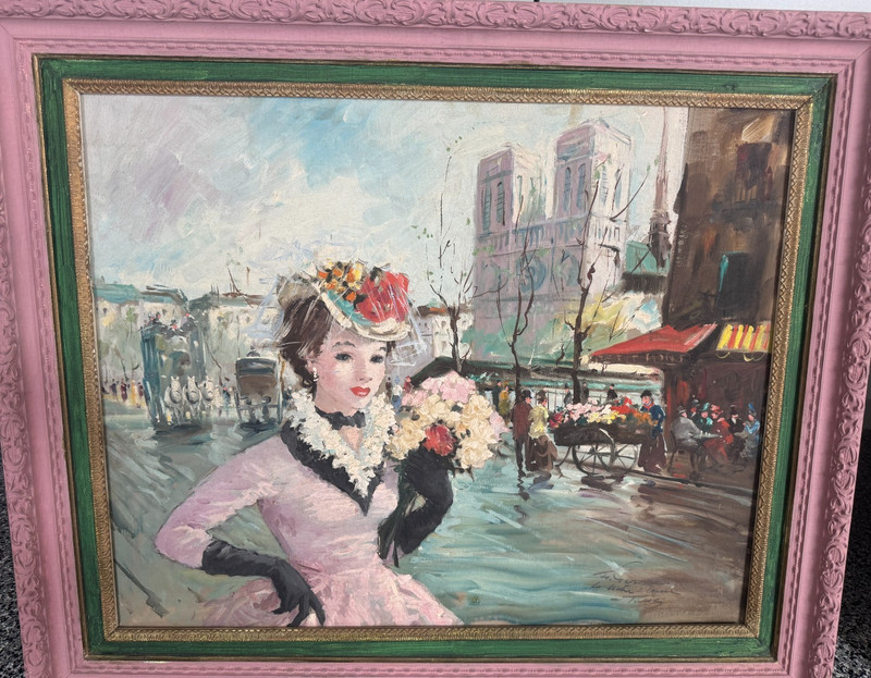 François GEROME Original Oil Painting «»Le Notre Dame Paris»