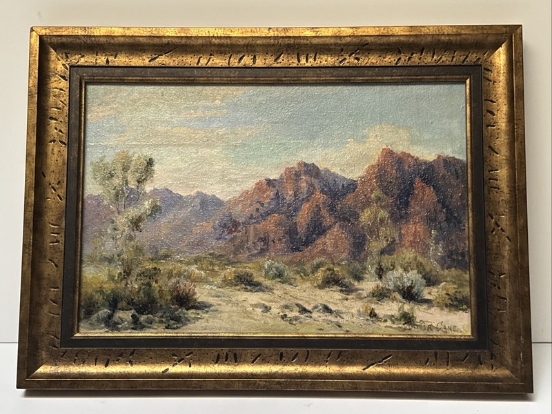Antique California Desert Painting Arthur Cane Impressionist Listed 1920’s Oil