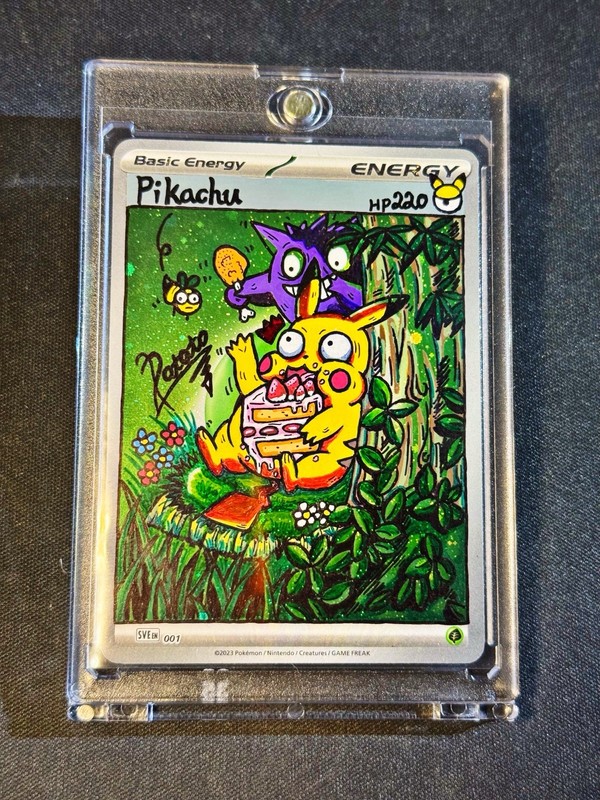 Pokemon TCG S-Chinese Exclusive Pikachu Gengar 151C 172/151 AR Hand Drawn DIY🫟 gallery