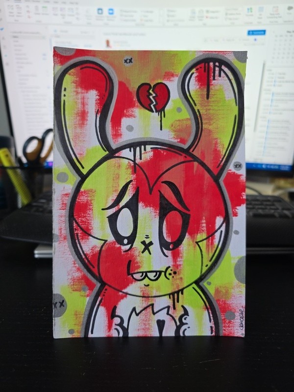 Ghostgrl Graffiti Art ORIGINAL Street Modern Urban Pop 9×6 PAINTING