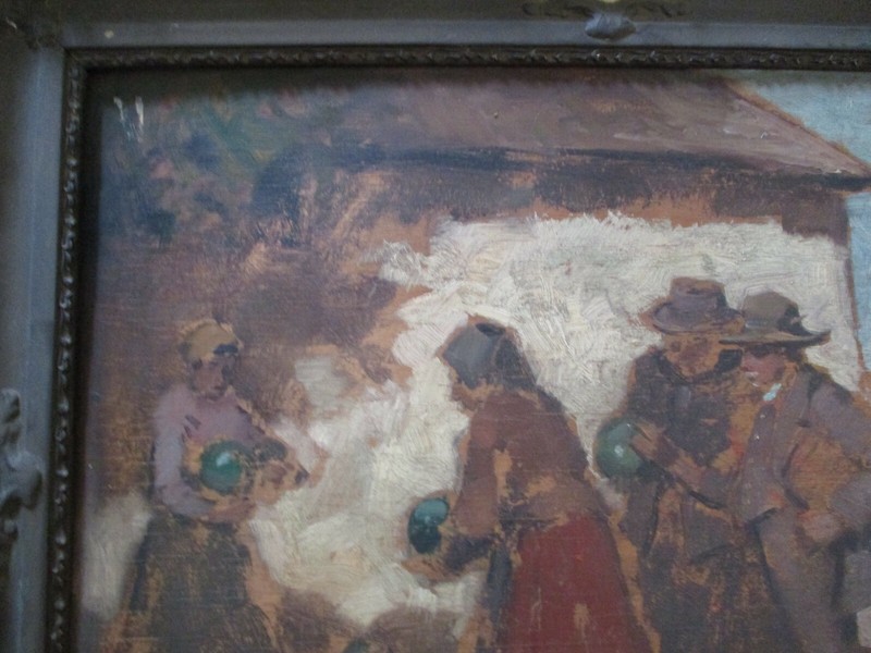ANTIQUE OIL PAINTING IMPRESSIONIST STILL LIFE MYSTERY ARTIST SIGNED PORTRAIT gallery