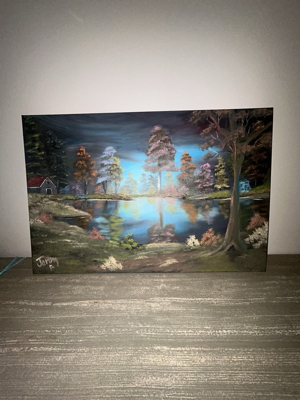 Handpainted Oil Painting 24×36 Beautiful Nature Piece Painted 08/1/25