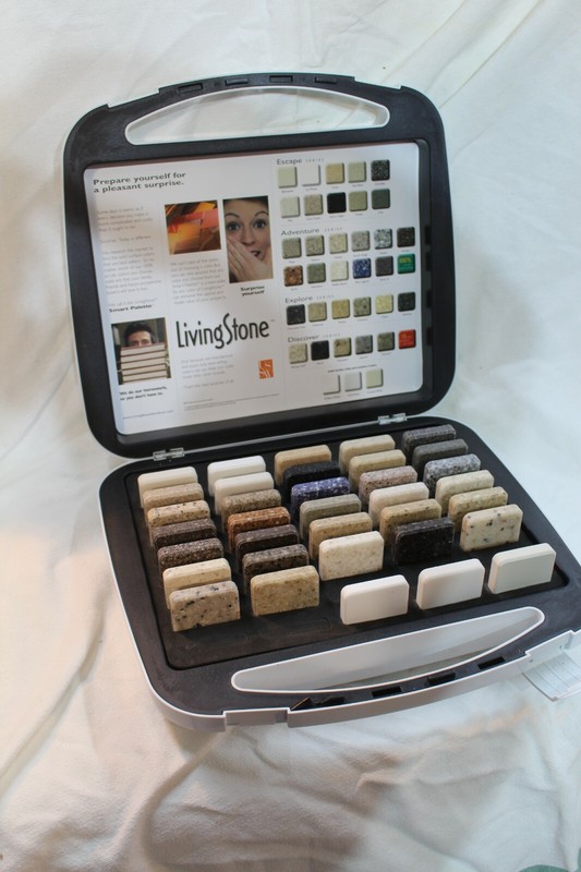 LivingStone countertop samples, acrylic 2" by 2" by 1/2" set, Art Project, CRAFT gallery