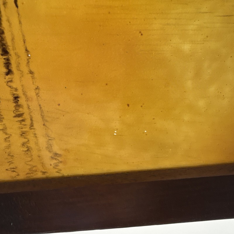 Vintage Reverse Painting on Glass Fall Scene - Signed By Artist gallery
