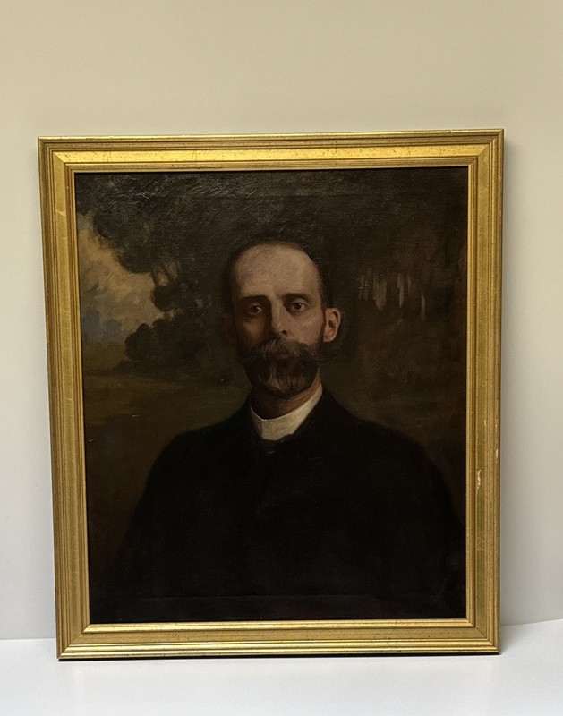ANTIQUE ESTATE HEIRLOOM PAINTING PORTRAIT JOSEPH GREENBAUM CALIFORNIA LISTED OIL