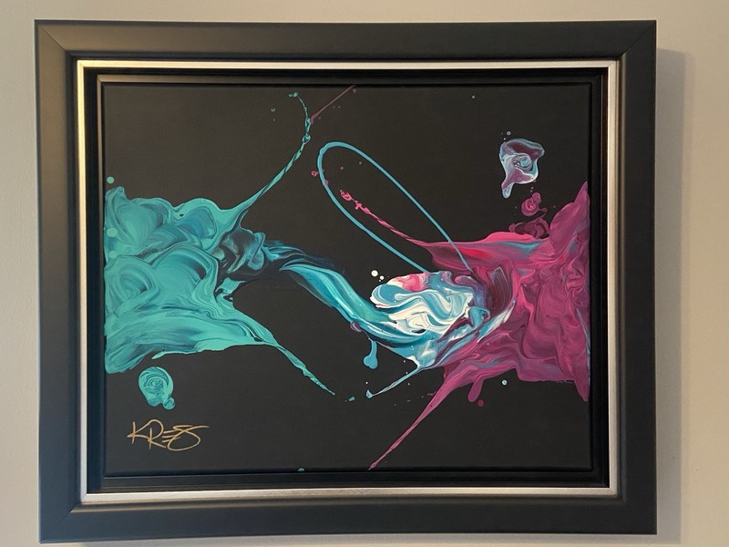 KRE8 Acrylic Painting ABYSS Unique Variation Framed