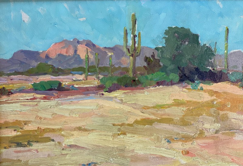 George Kennedy Brandriff (American 1890-1936) Oil on Canvas Desert in Hemet CA