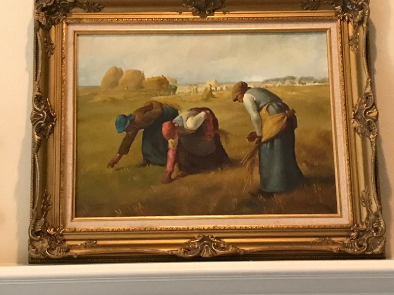  Antique Victorian  Landscape Harvest Painting