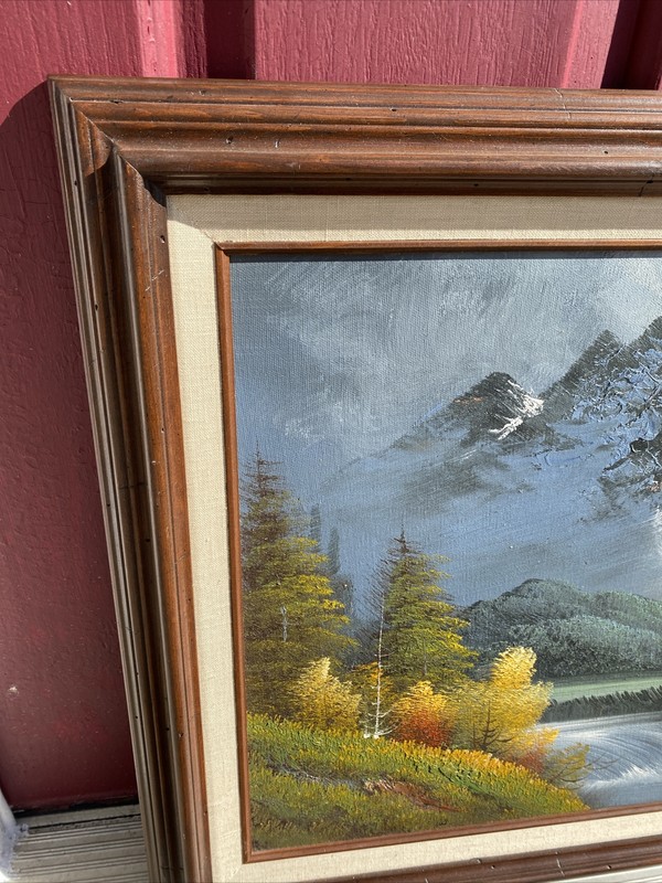 Mountain Landscape - Oil Painting signed Bond - 30 Oct 1985 gallery